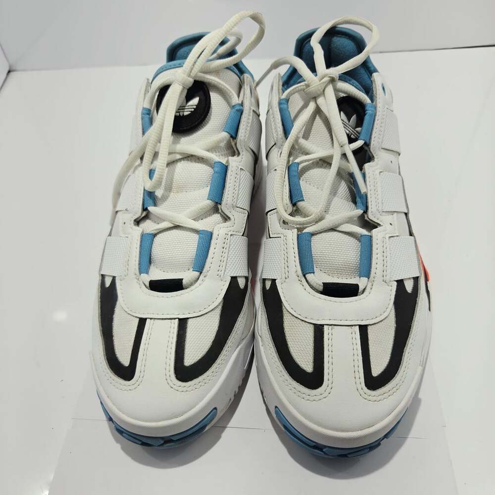 Adidas Streetball White Black Blue Orange Sneakers Shoes FX7644 Men's Size 9